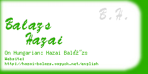 balazs hazai business card